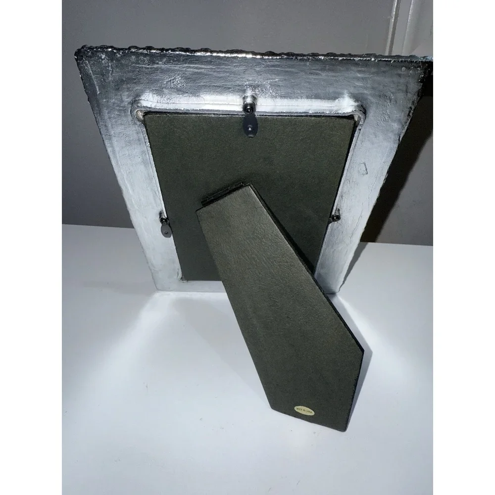 Dragonfly Orange Yellow Enamel Photo‎ Frame Jeweled Rectangle Metal
